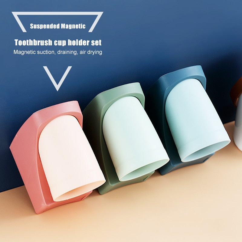 CupGrip | Magnetische Badkamer Beker & Tandenborstelhouder - Wandhouder voor Tandpasta, Scheermesjes & Accessoires