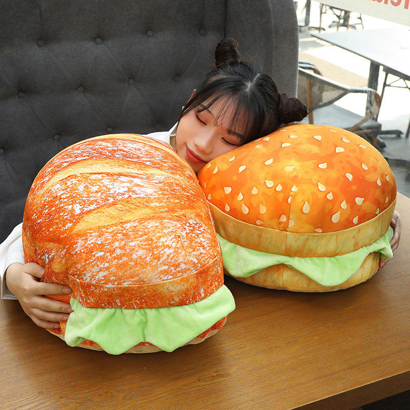 PattyPad | 2-in-1 hamburgerkussen & zitkussen – zacht, comfortabel, pluche PP-katoen