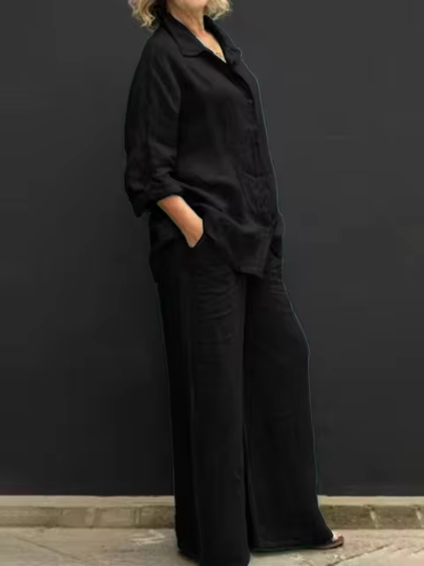 Yalia | Linnen set voor dames – Vintage, nonchalante zomeroutfit