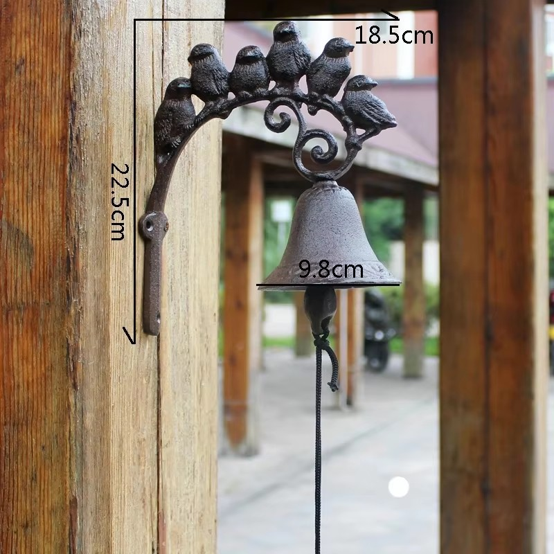 ChimeCraft | Rustieke gietijzeren deurbel – Elegante vintage decoratie voor huis en tuin