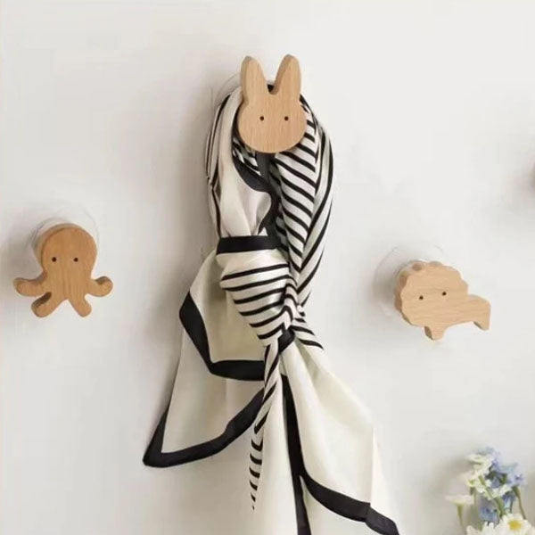 TundraHook | Wandhaak Scandinavische Houten Dieren - Kapstokhaak & Hoedhaak in Rustieke Stijl