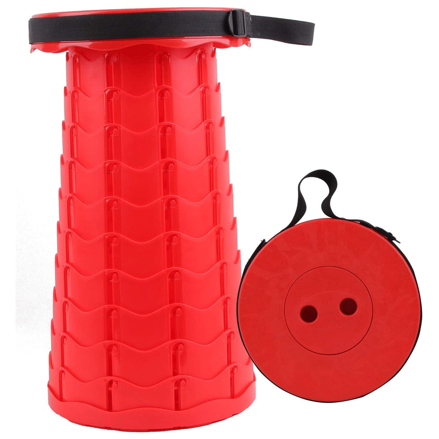 PackSit | Opvouwbare kruk – Draagbare zitplaats voor kamperen, vissen en wandelen, met verstelbare hoogte