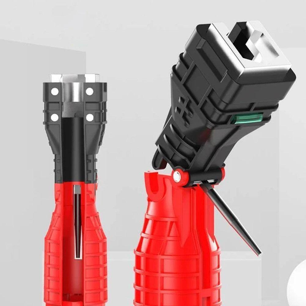 HydroWrench | 18-in-1 opvouwbare moersleutel voor waterleidingonderhoud, multigereedschap voor sanitair