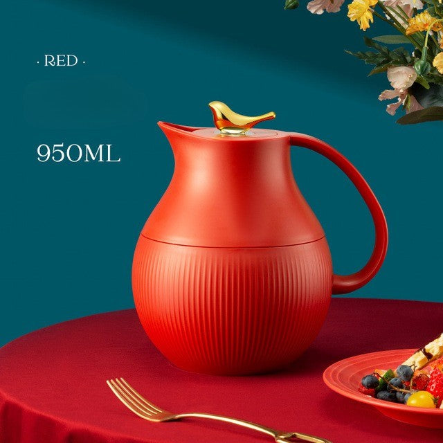 ThermoMax | Grote Minimalistische Geïsoleerde Thermosfles - Roestvrij Staal, Warmtebehoudende Fles