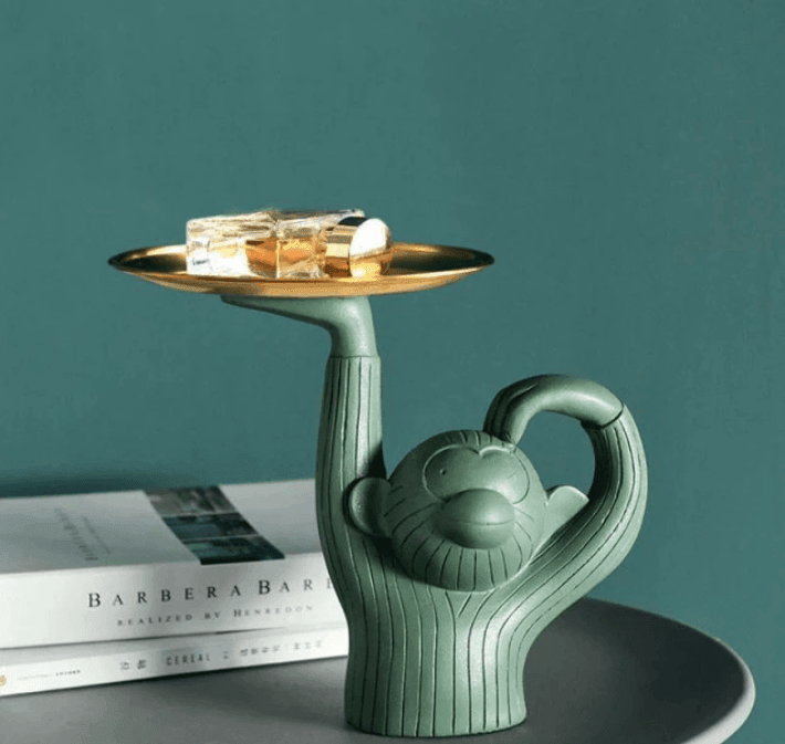 TroopTray | Artisan Resin Monkey – Multifunctionele decoratieve dienblad