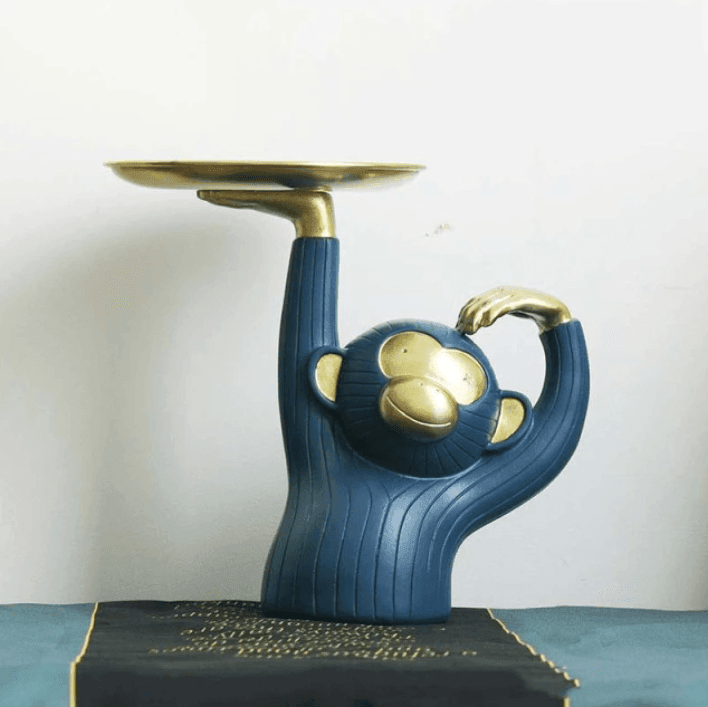 TroopTray | Artisan Resin Monkey – Multifunctionele decoratieve dienblad