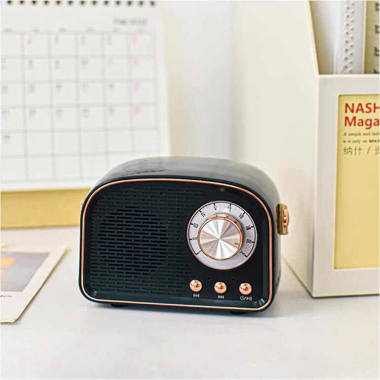 Nostalgix | Retro Radio Bluetooth Luidspreker - Vintage Ontwerp - Draadloos Geluidssysteem