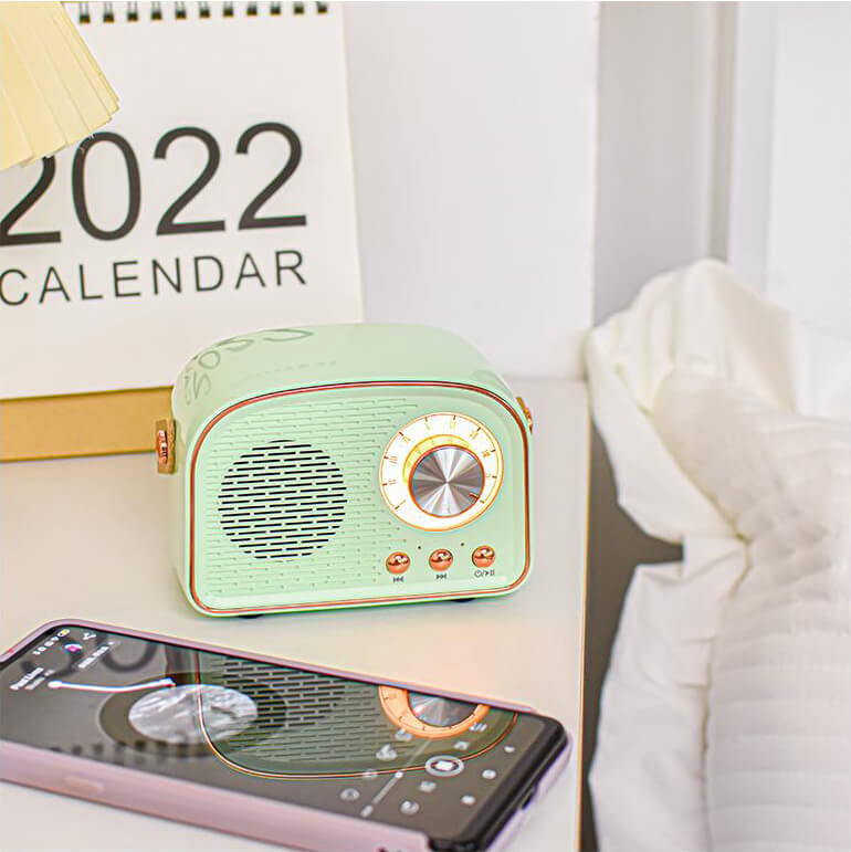 Nostalgix | Retro Radio Bluetooth Luidspreker - Vintage Ontwerp - Draadloos Geluidssysteem