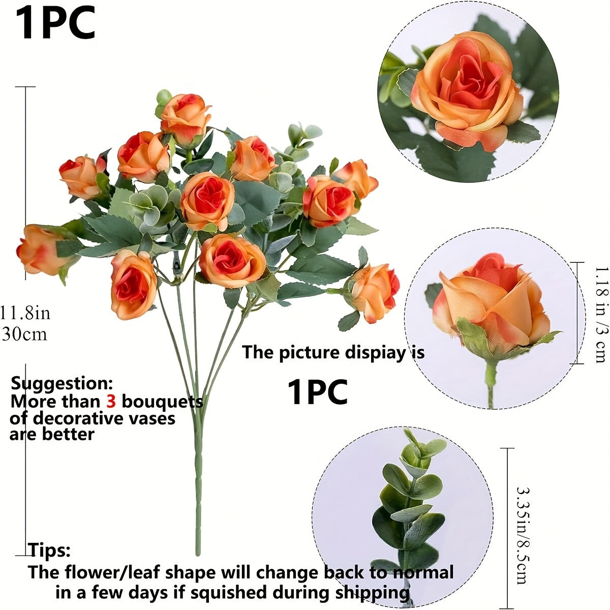 Floriva | Realistisch kunstrozenboeket – Onderhoudsvrije bloemen voor uw interieur