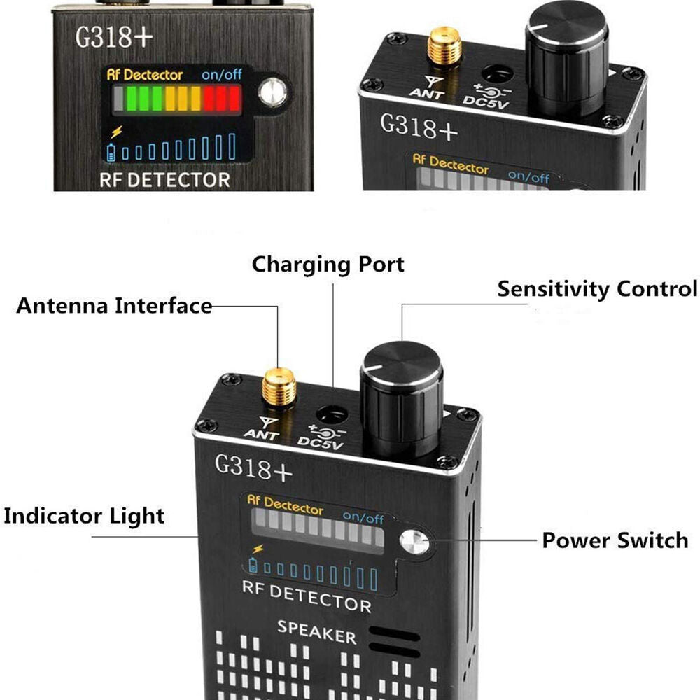 SpySweep | RF-signaal Bug Detector - verborgen camera, GPS Tracker, GSM afluisterapparaat Finder