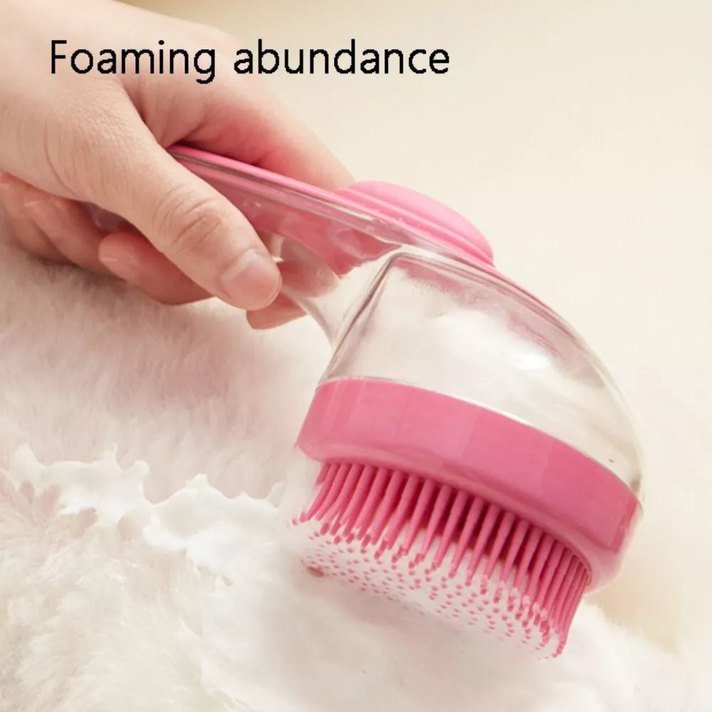 PetLather | Huisdier Verzorging Zeepdispenser Schrobborstel – 2-in-1 Shampoo Applicator