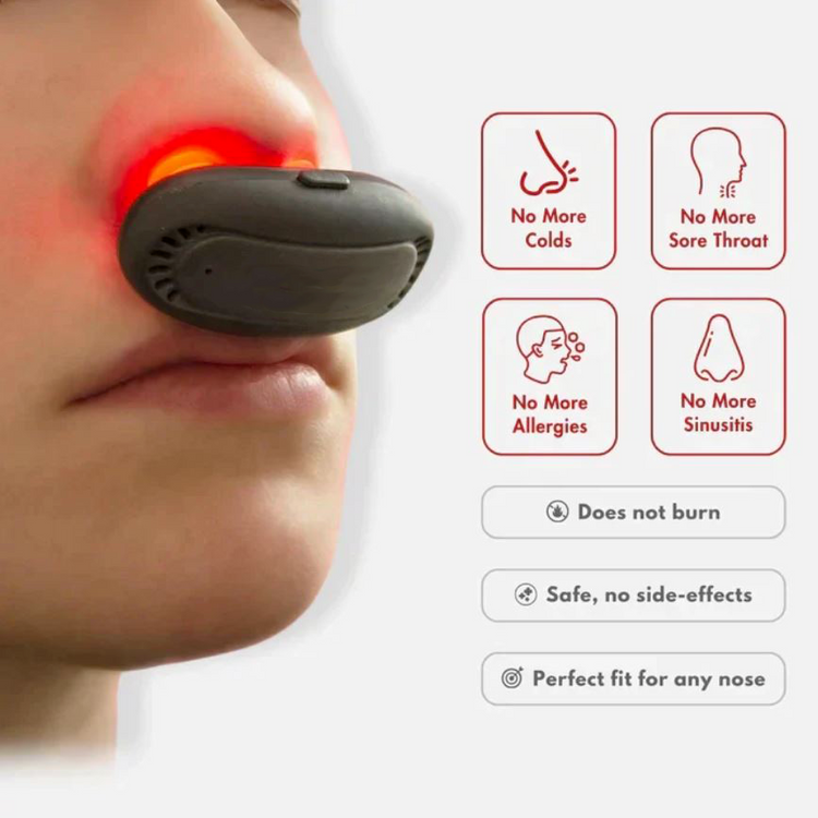 NasoRelief | Infrarood neusapparaat voor allergieën – Verlichting van sinusitis, pijnloze neusbehandeling