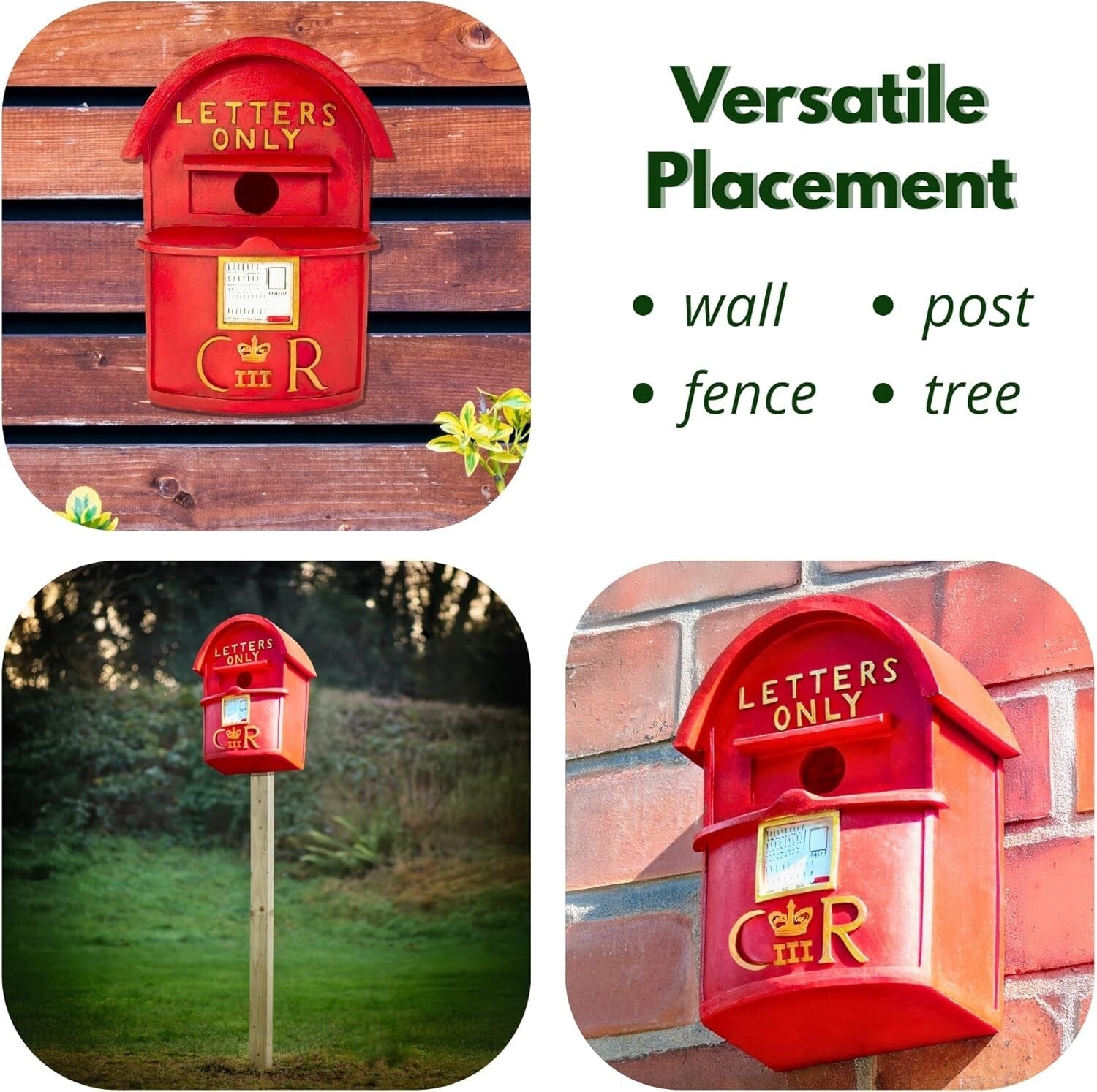 LetterPerch | Hangend Tuinvogelhuisje - Hars Vogelhuisje voor Buiten, Decoratieve Tuinnestkast