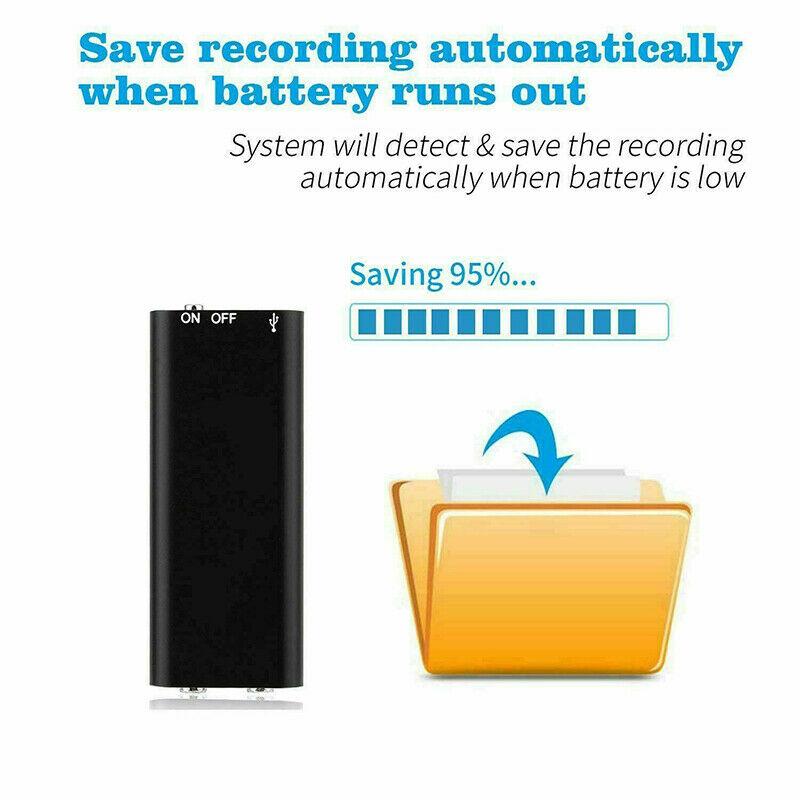 EchoNote | Mini Voice Recorder - Draagbare Digitale Geluidsrecorder, Kleine Verborgen Dictafoon