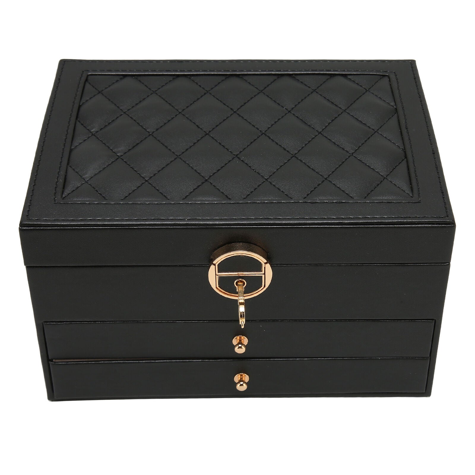 EleganceBox | Sieradendoos van leer met meerdere lagen - Elegante opslag & organisator voor ringen, kettingen, oorbellen