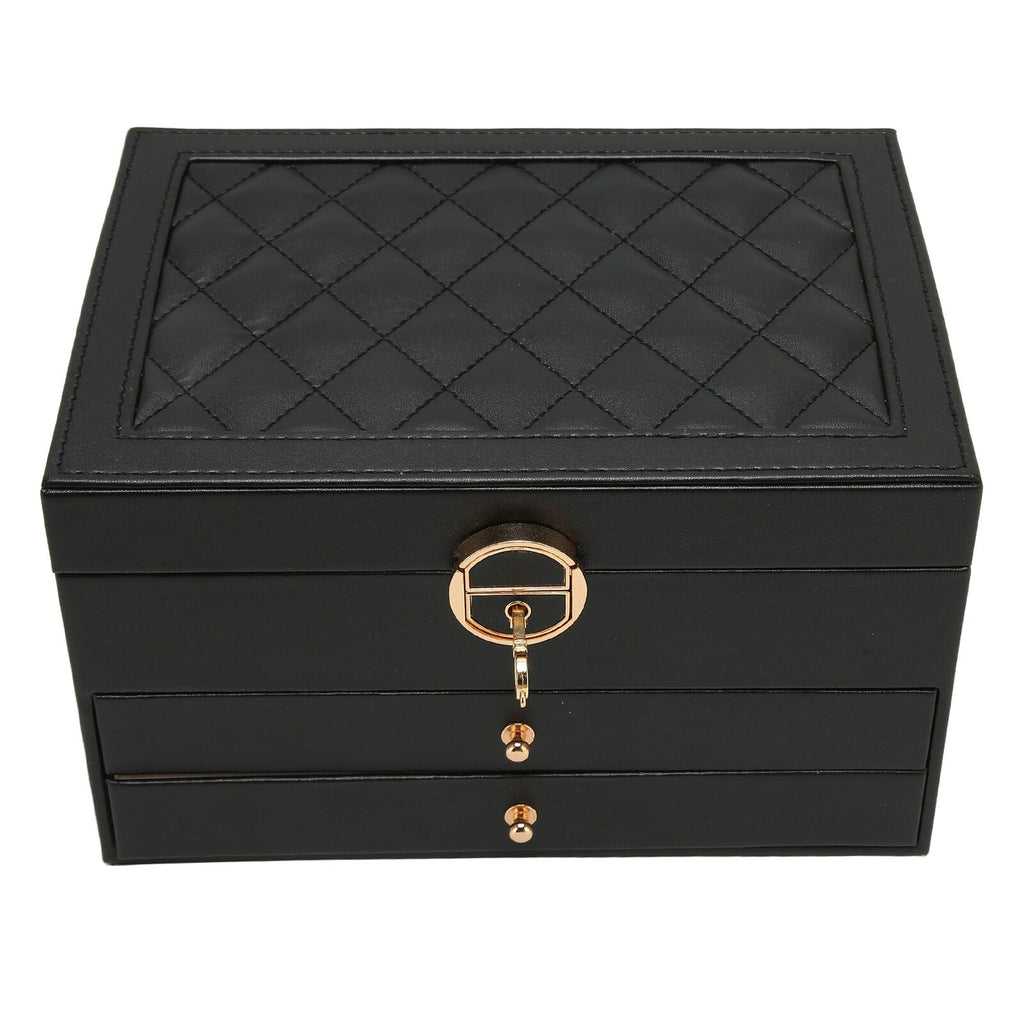 EleganceBox | Sieradendoos van leer met meerdere lagen - Elegante opslag & organisator voor ringen, kettingen, oorbellen