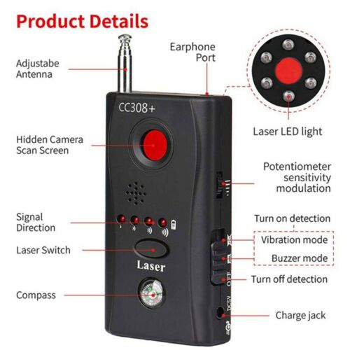 SignalSpy | Verborgen Camera Detector & RF Signaalzoeker - Draadloze Afluisterdetector