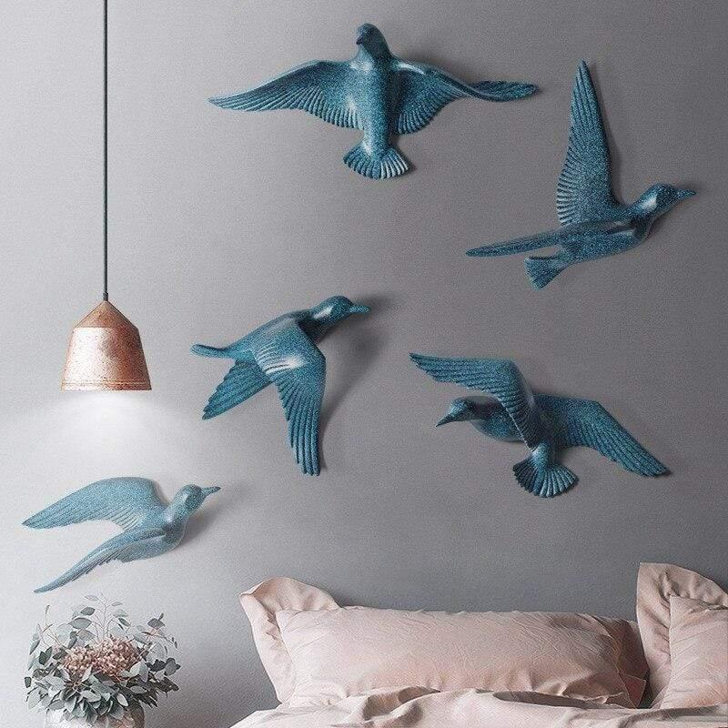 AeroGull | 3D Zeemeeuw Muurdecoratie - Elegante Metalen Vogelkunst voor Thuis & Buitendecoratie