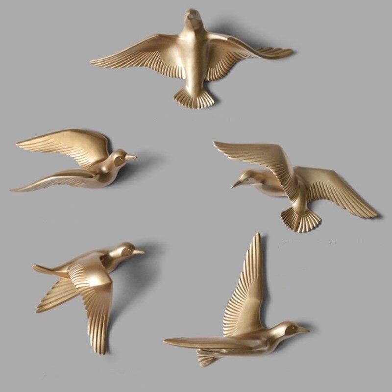 AeroGull | 3D Zeemeeuw Muurdecoratie - Elegante Metalen Vogelkunst voor Thuis & Buitendecoratie