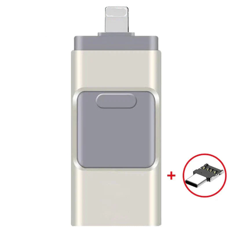 SmartPort | 4-in-1 USB-stick met OTG, opslag voor telefoon en pc, uitbreidbaar geheugen voor Android en iPhone