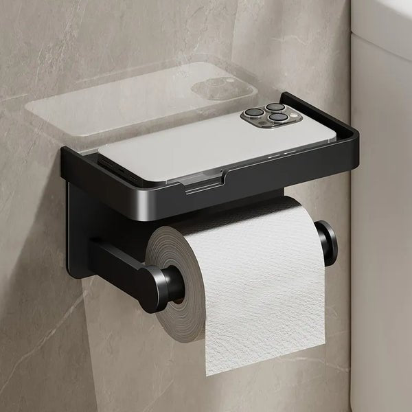 RollRack | Multifunctionele toiletrolhouder - wandgemonteerde badkamer organizer