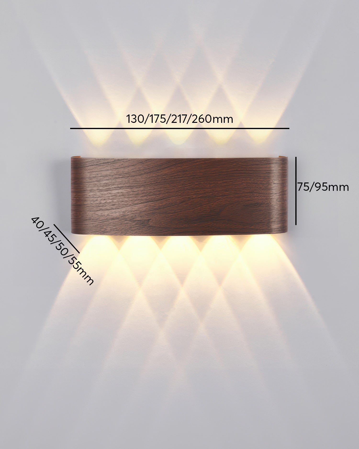 WoodVista | Moderne elegantie houten wandlamp