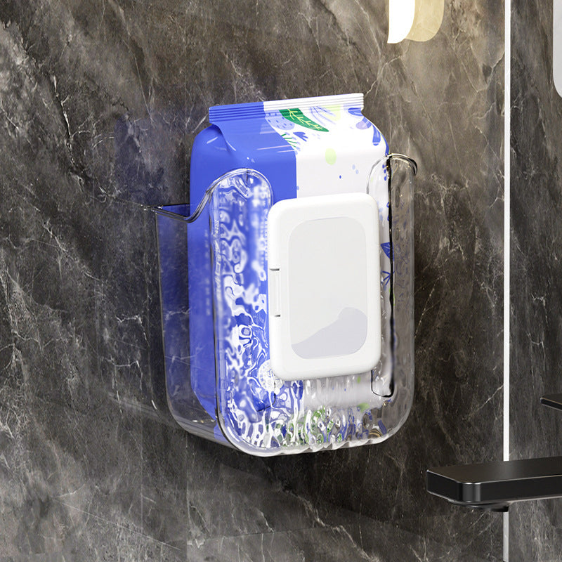 WipeNook | Boorvrije wandhouder voor tissues en doekjes - eenvoudige installatie, ruimtebesparend ontwerp