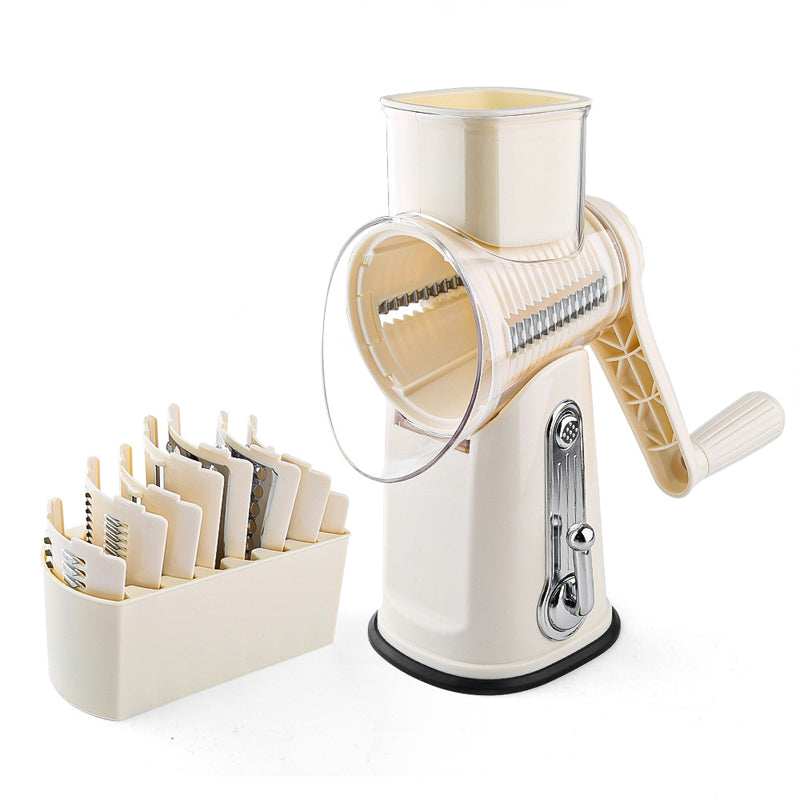 ChopEase | 5-in-1 Voedselhakker – Handmatige Groente- & Fruitmolen, Kaasrasp, Handheld Keukensnijder