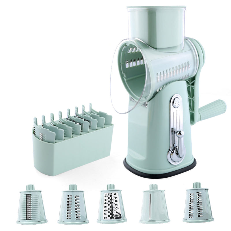 ChopEase | 5-in-1 Voedselhakker – Handmatige Groente- & Fruitmolen, Kaasrasp, Handheld Keukensnijder