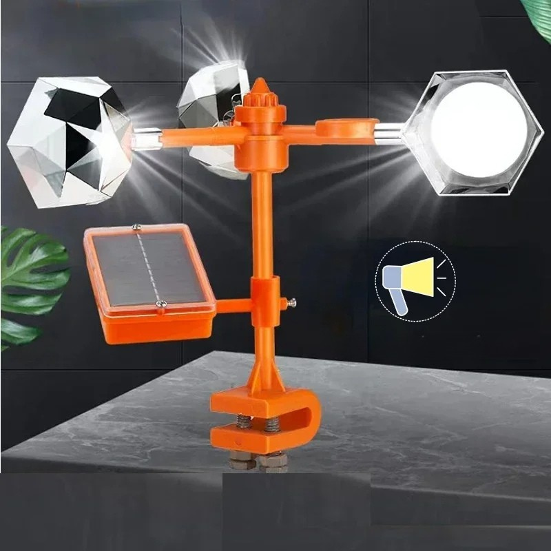 FeatherStop | Zonne-energie aangedreven 360° draaiende reflecterende vogelafweermiddel – tuin, dak en buiten