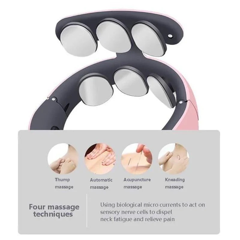 AuraPulse | Nek- en schoudermassageapparaat met multimode-puls, oplaadbaar via USB