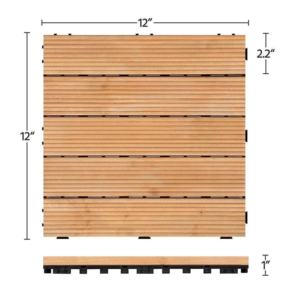 Oaklyn | Houten terrastegels – Modulaire vloeren voor binnen en buiten voor terras, balkon en tuin