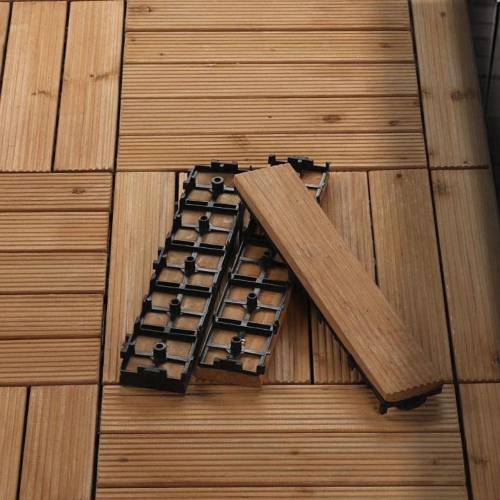 Oaklyn | Houten terrastegels – Modulaire vloeren voor binnen en buiten voor terras, balkon en tuin