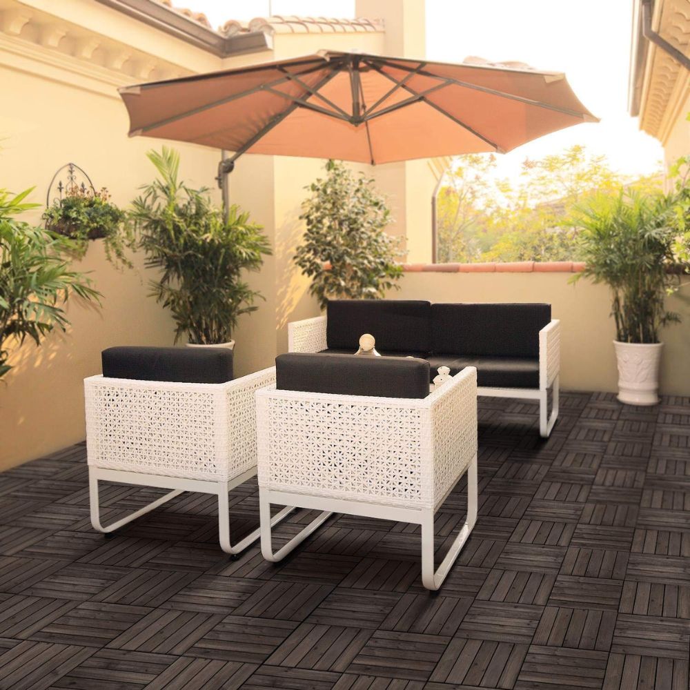 Oaklyn | Houten terrastegels – Modulaire vloeren voor binnen en buiten voor terras, balkon en tuin