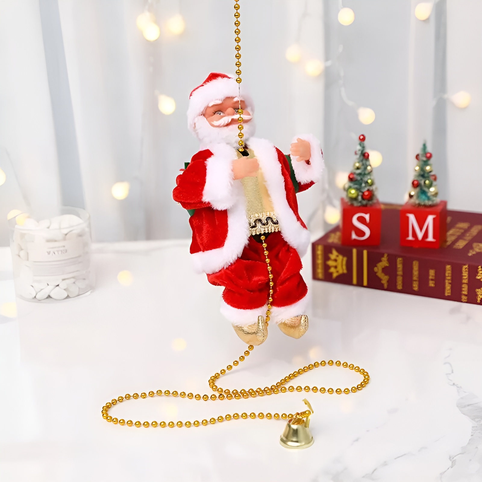 JollyClimb | Elektrisch klimtouw Santa – Feestelijke kerstversiering met beweging
