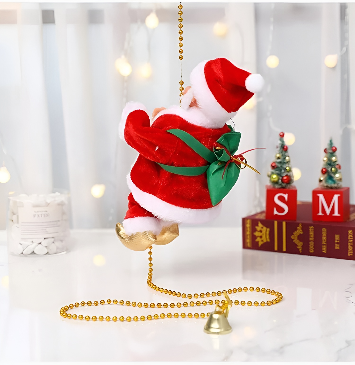 JollyClimb | Elektrisch klimtouw Santa – Feestelijke kerstversiering met beweging