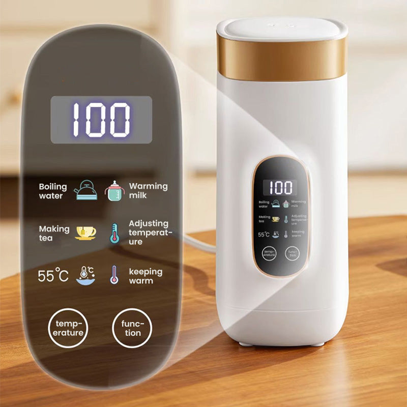 TravelBrew | 650 ml draagbare elektrische thermosbeker – beker voor warm water, reisbeker voor koffie en thee