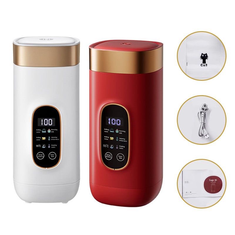 TravelBrew | 650 ml draagbare elektrische thermosbeker – beker voor warm water, reisbeker voor koffie en thee
