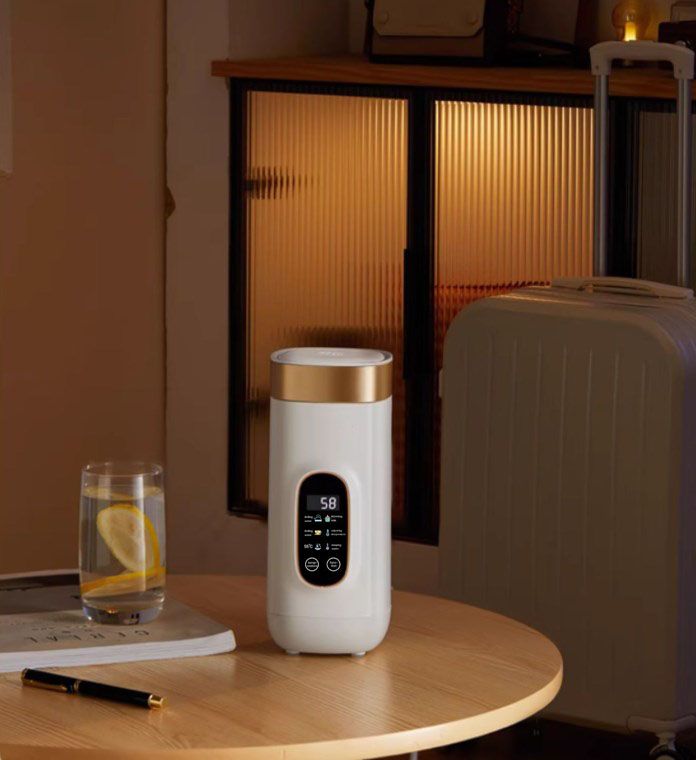 TravelBrew | 650 ml draagbare elektrische thermosbeker – beker voor warm water, reisbeker voor koffie en thee