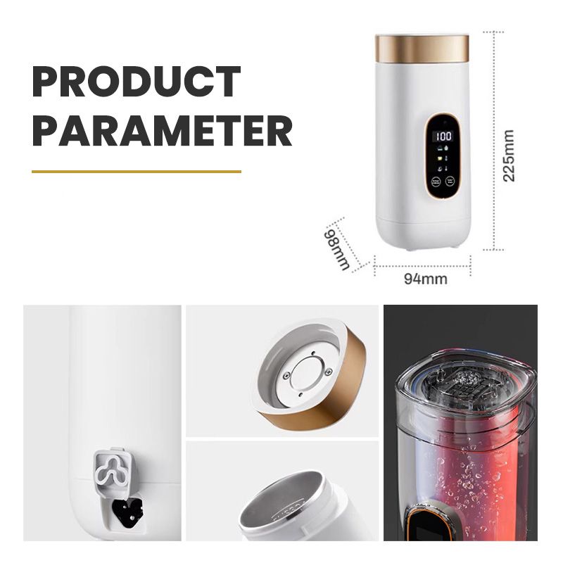 TravelBrew | 650 ml draagbare elektrische thermosbeker – beker voor warm water, reisbeker voor koffie en thee