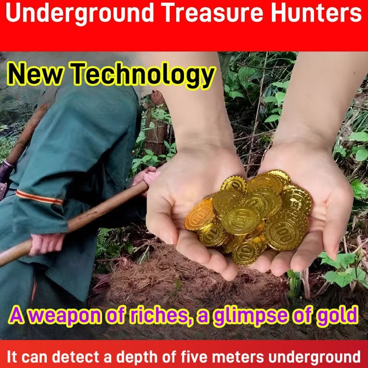 TreasureLight | Zeer gevoelige LED-metaaldetector met knipperend alarm en detectie op lange afstand