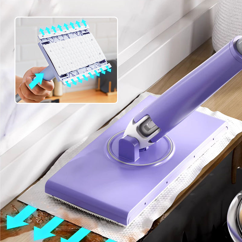 SnapMop | Wet Wipes Reinigingsmop met 10 gratis mopovertrekken - Handsfree, Herbruikbaar