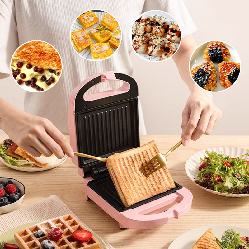 Grillio | Multifunctionele 3-in-1 ontbijtgrill - elektrische sandwich-, wafel- en panini-maker