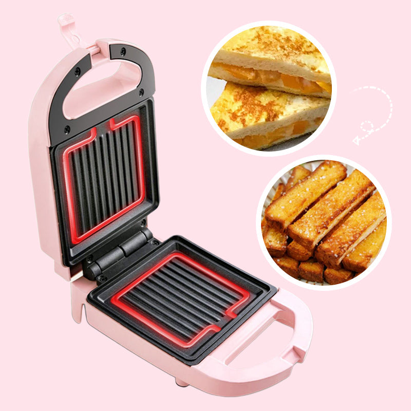 Grillio | Multifunctionele 3-in-1 ontbijtgrill - elektrische sandwich-, wafel- en panini-maker