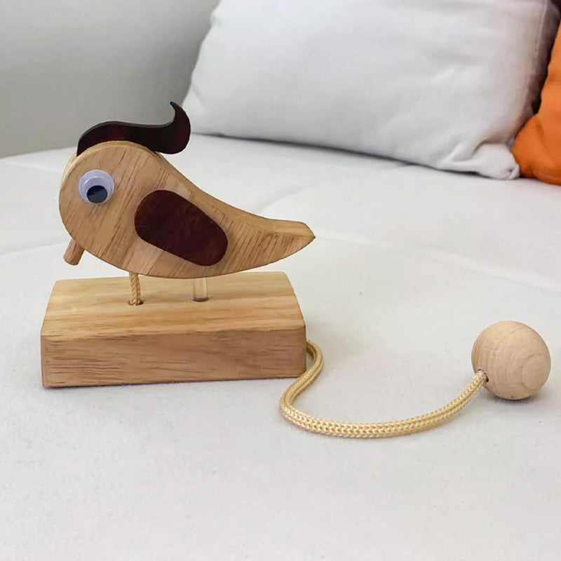 KnockPecker | Houten spechtdeurklopper – Handgemaakte rustieke deurbeslag, uniek decoratief accessoire