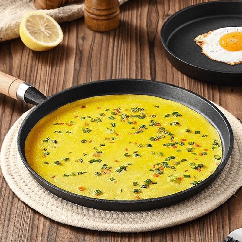 CookForge | Vooraf gekruide gietijzeren koekenpan 20 & 26 cm – Stevige koekenpan