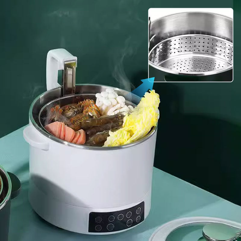 HotNest | Elektrische multifunctionele hotpot met stoommandje van 3 liter – koken, stomen en stoven met instelbare temperatuur