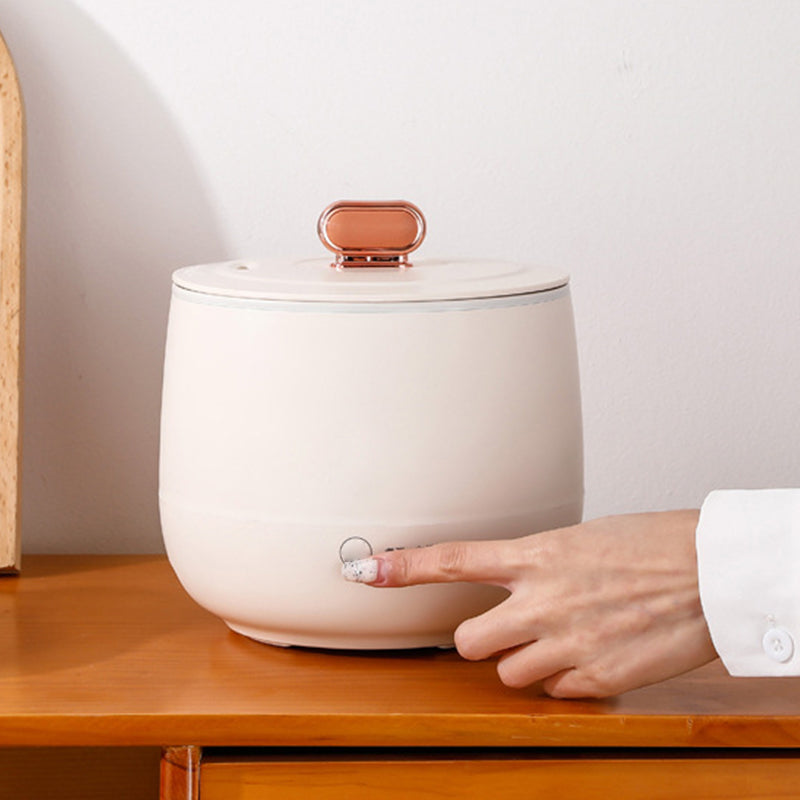 HotBask | Compacte mini-elektrische hotpot met stoompan – multifunctionele kookpan voor rijst, soep en hotpot, warmhoudfunctie en antiaanbaklaag