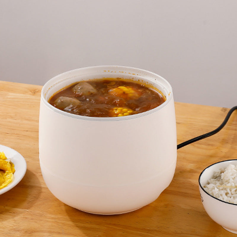 HotBask | Compacte mini-elektrische hotpot met stoompan – multifunctionele kookpan voor rijst, soep en hotpot, warmhoudfunctie en antiaanbaklaag