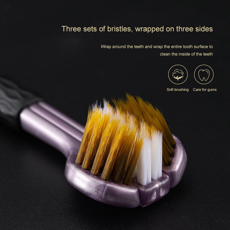 AngleDent | Drievoudige multi-angle tandenborstel voor grondige reiniging, verwijdering van tandplak
